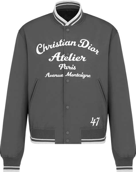 nylon bomber jacket christian dior atelier ribbon|'Christian Dior Atelier' Bomber Jacket Gray Suede Calfskin.